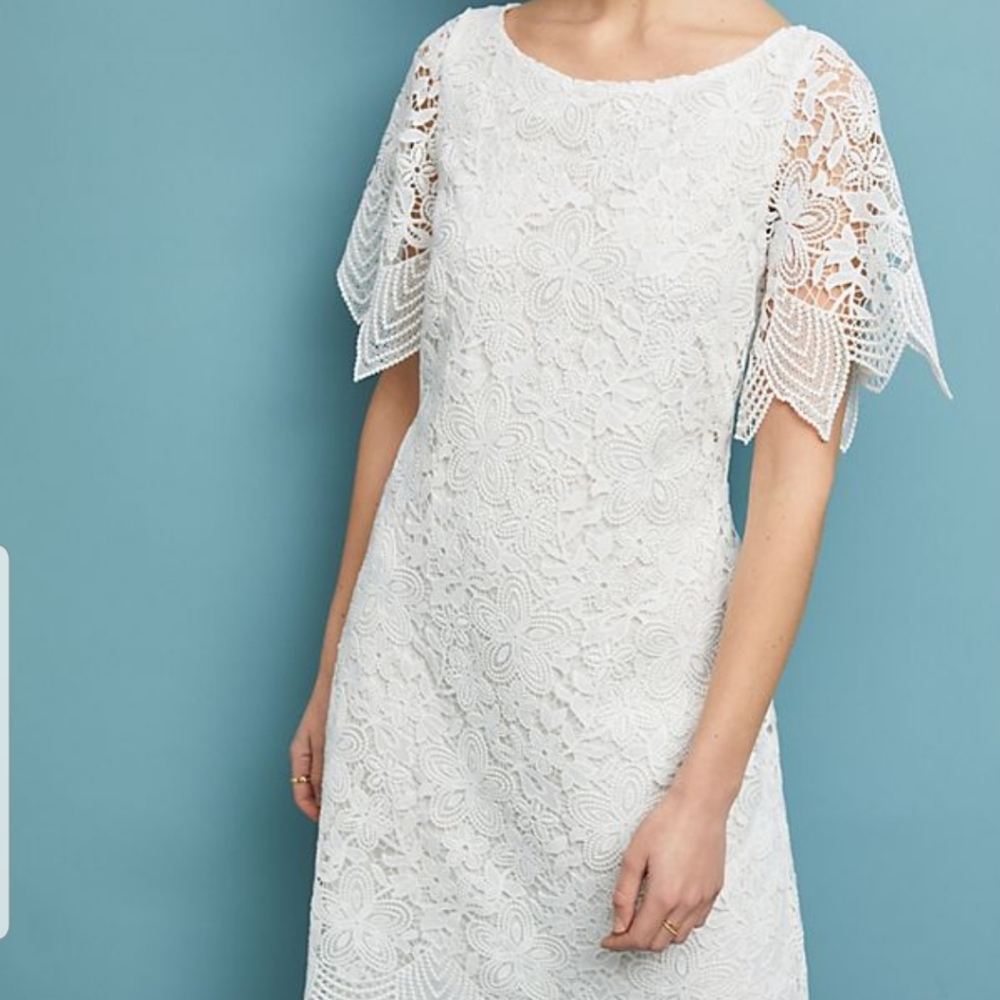 Anthropologie Charleston white mini dress